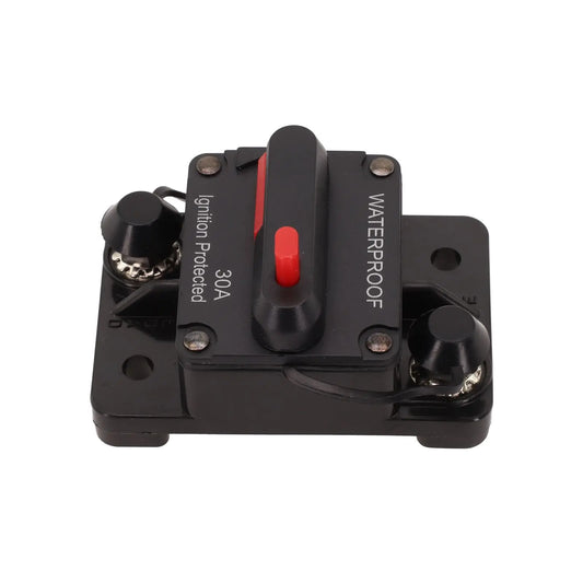 Color Black Manual Reset Fuse Sealed And Waterproof M6 Connection Studs Manual Reset Switch Protective Rubber Cap