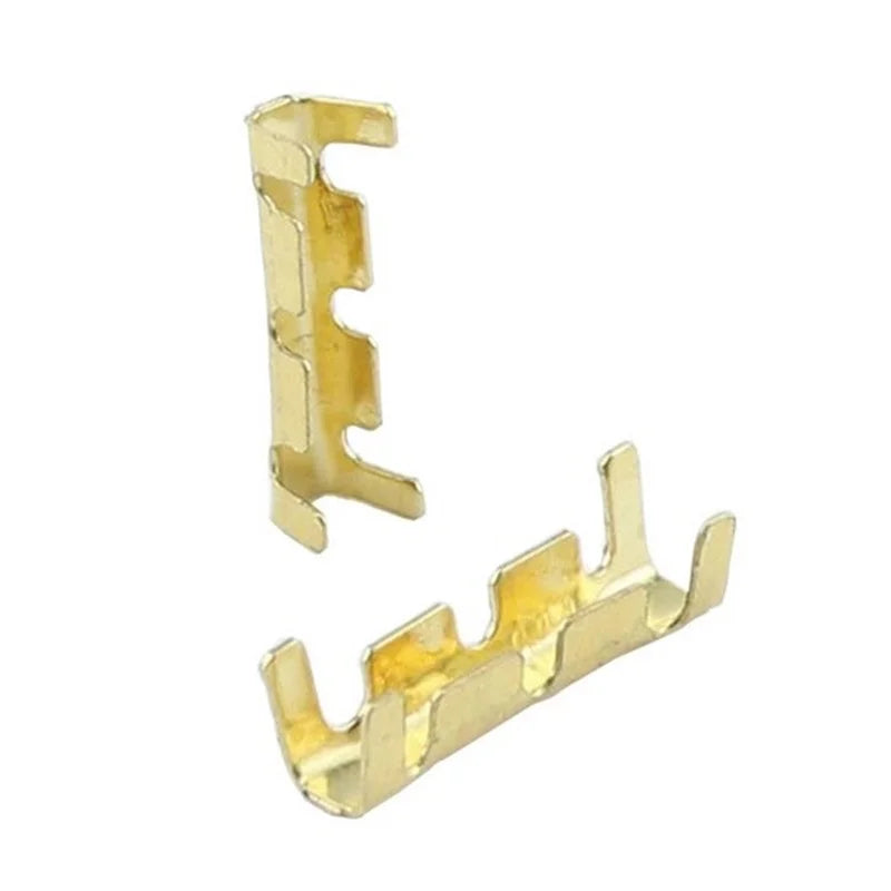 Electrical Wire 0.5-1.5mm2 Gold Brass Plated Tin Surface Uninsulated Female Spade Terminal Connectors Terminals Crimp