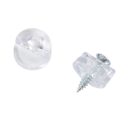 30 Set Plastic Glass Retainer Clips with Screws for Glass Panel Installation Compatible with 4mm Thickness Glass in Cabinets