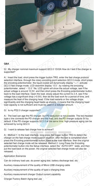 KZ35 Constant Current Electronic Load USB Type-C QC2.0 QC3.0 AFC FCP Trigger Battery Tester Discharge Capacity Meter