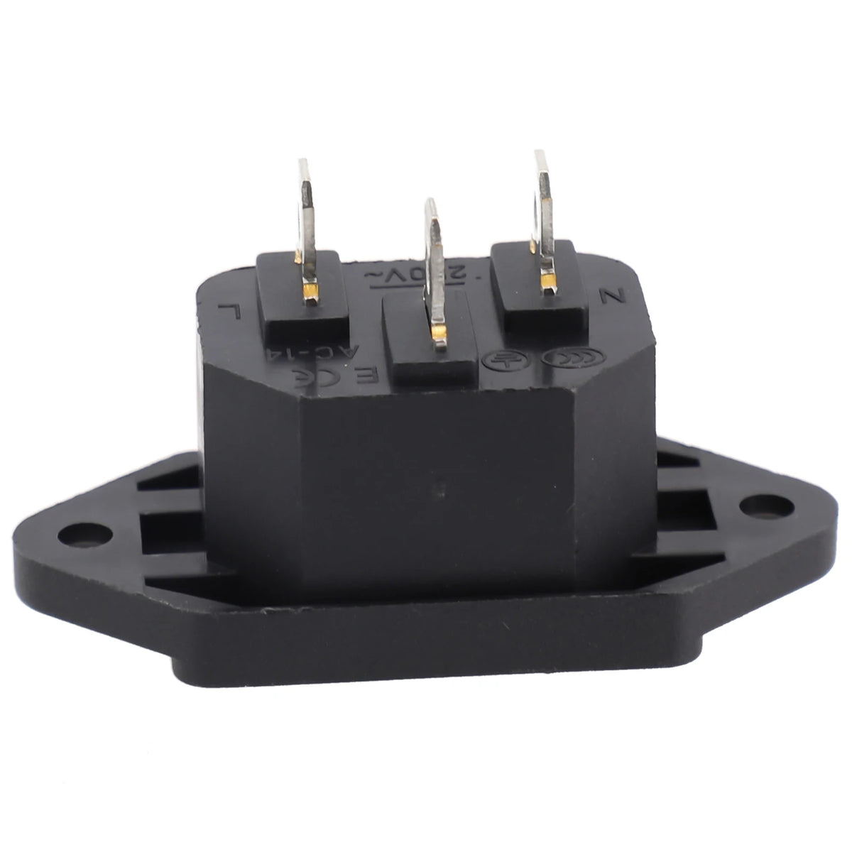 Power Connector 3 Pin Charging Socket AC-04 Built-in Male Female Rated 250V 10A for Battery and Electrical Use