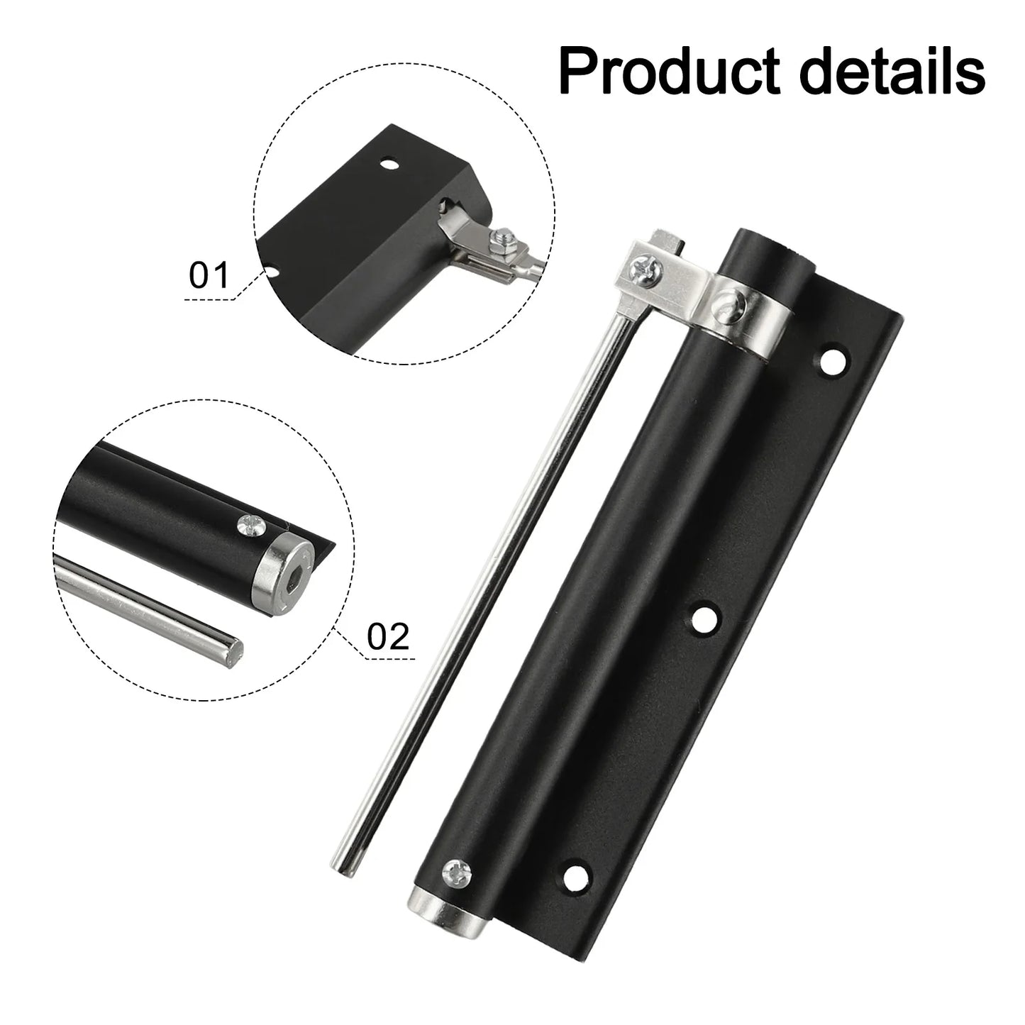 Sliding Door Closer with Automatic Closure Mechanism Hydraulic Functionality for Quiet and Reliable Performance