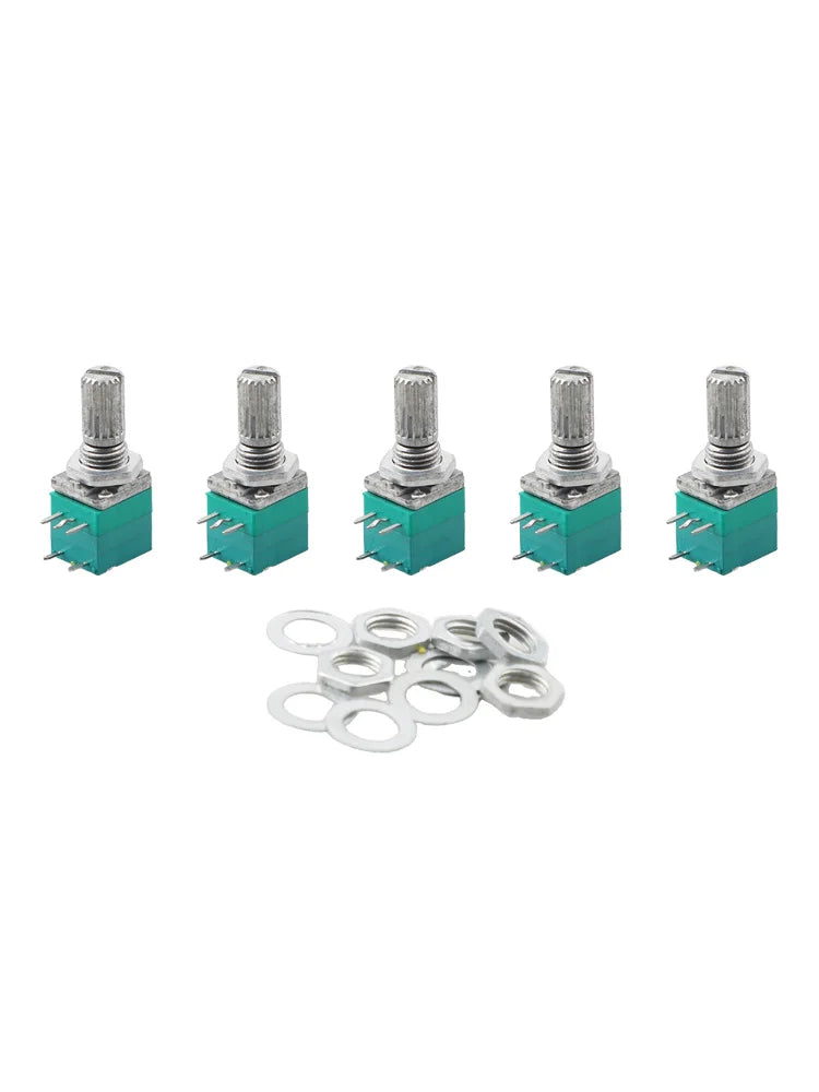 Audio Equipment 60*60*60 Mm Sealing Potentiometer Knurled Shaft Potentiometer Control Device Plastic Shell Single Linear Use