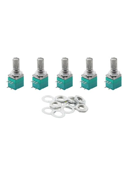 Audio Equipment 60*60*60 Mm Sealing Potentiometer Knurled Shaft Potentiometer Control Device Plastic Shell Single Linear Use