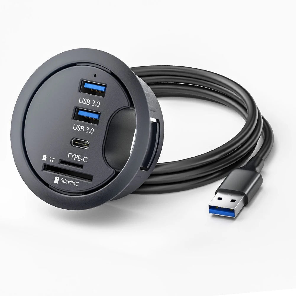 Card Reader Hub USB 3.0 Hub Versatile Connectivity 2 Ports USB 3.0 Easy Installation Enhanced Data Transfer Speeds