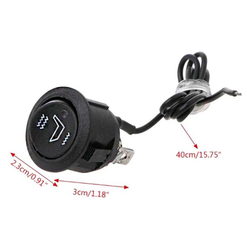 New Arm Off Control Universal Replacement Part Car Interior Seat Heating Switch 3-pin Circular Heating Rocker