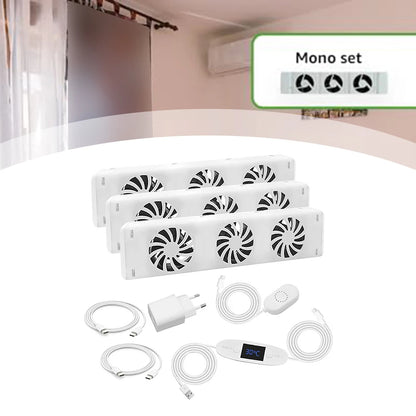 Upgrade 5.0 Duo-Set Radiator Fan Smart Radiator Booster Extension Set Ventilator Fan European Standard 5V Household Radiator