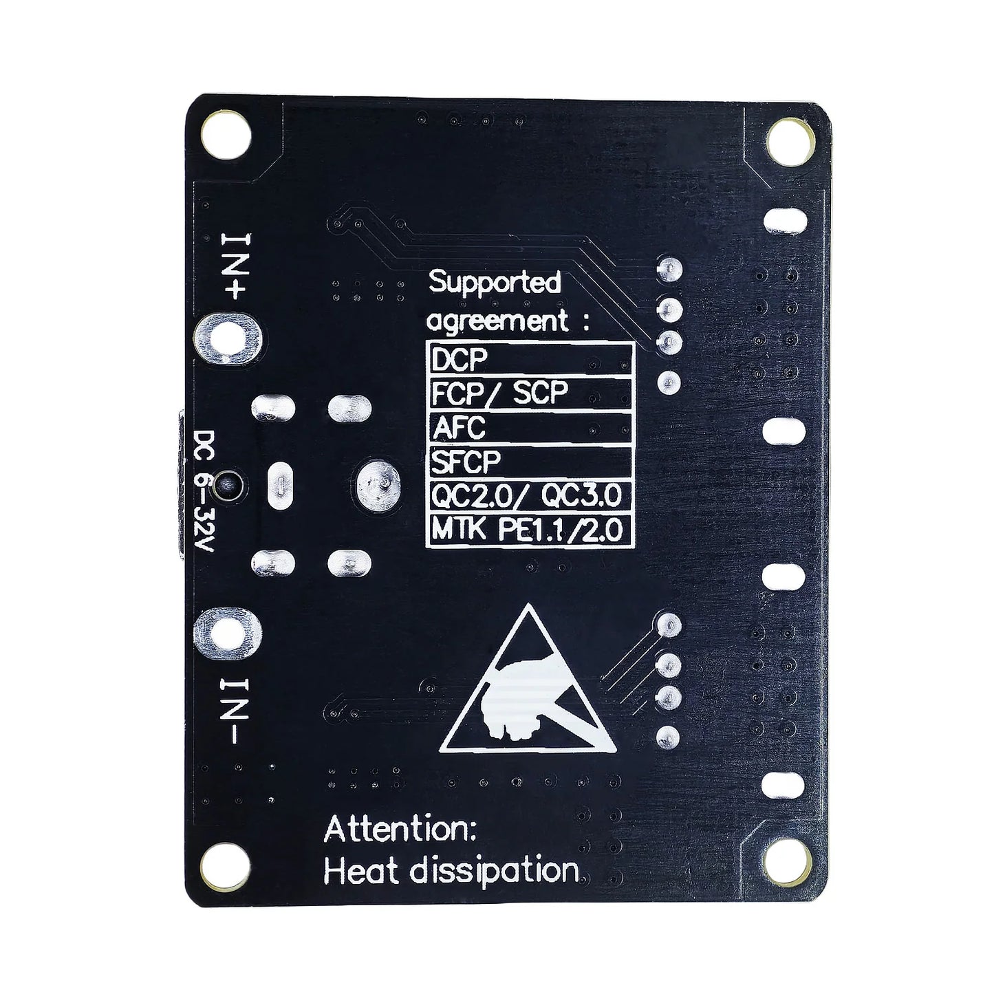USB QC2.0/QC3.0 2-Channel DC-DC Buck Converter Module Fast Charging 6-32V to 5V/9V/12V/24V