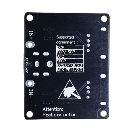 USB QC2.0/QC3.0 2-Channel DC-DC Buck Converter Module Fast Charging 6-32V to 5V/9V/12V/24V