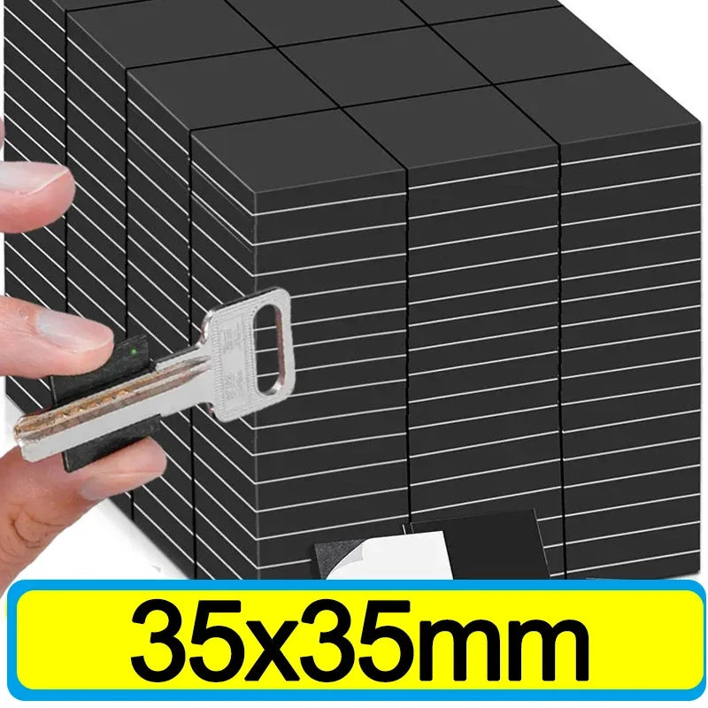 Square Self Adhesive Magnetic Sheets Flexible Refrigerator Magnets