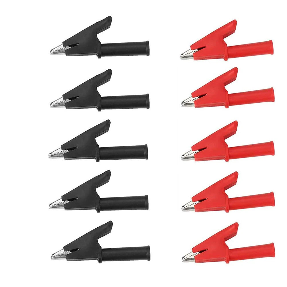 Easy Connect Crocodile Clips 2000V 30A Current Battery Connectors Black Crocodile Clips Strong Spring Mechanism
