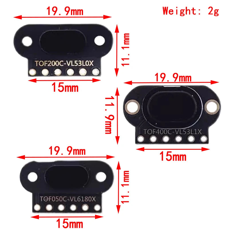 VL6180/VL53L0X/VL53L1X ToF Laser Ranging Sensor Module I2C 50cm–4m for Arduino STM32