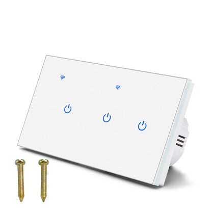 2 Way Touch Switch Voice Control Switch Energy-saving Lamp Compatible Hands-free Control For Tuya App Home Automation