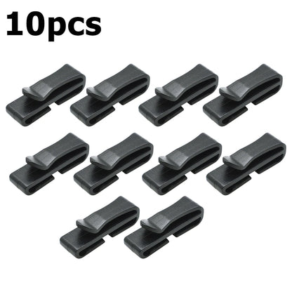 Reliable Sturdy Black Plastic Backpack Strap Adjustable Closing Buckle Convenient Dimensions Slip Keeper Buckle X Belt Buckle