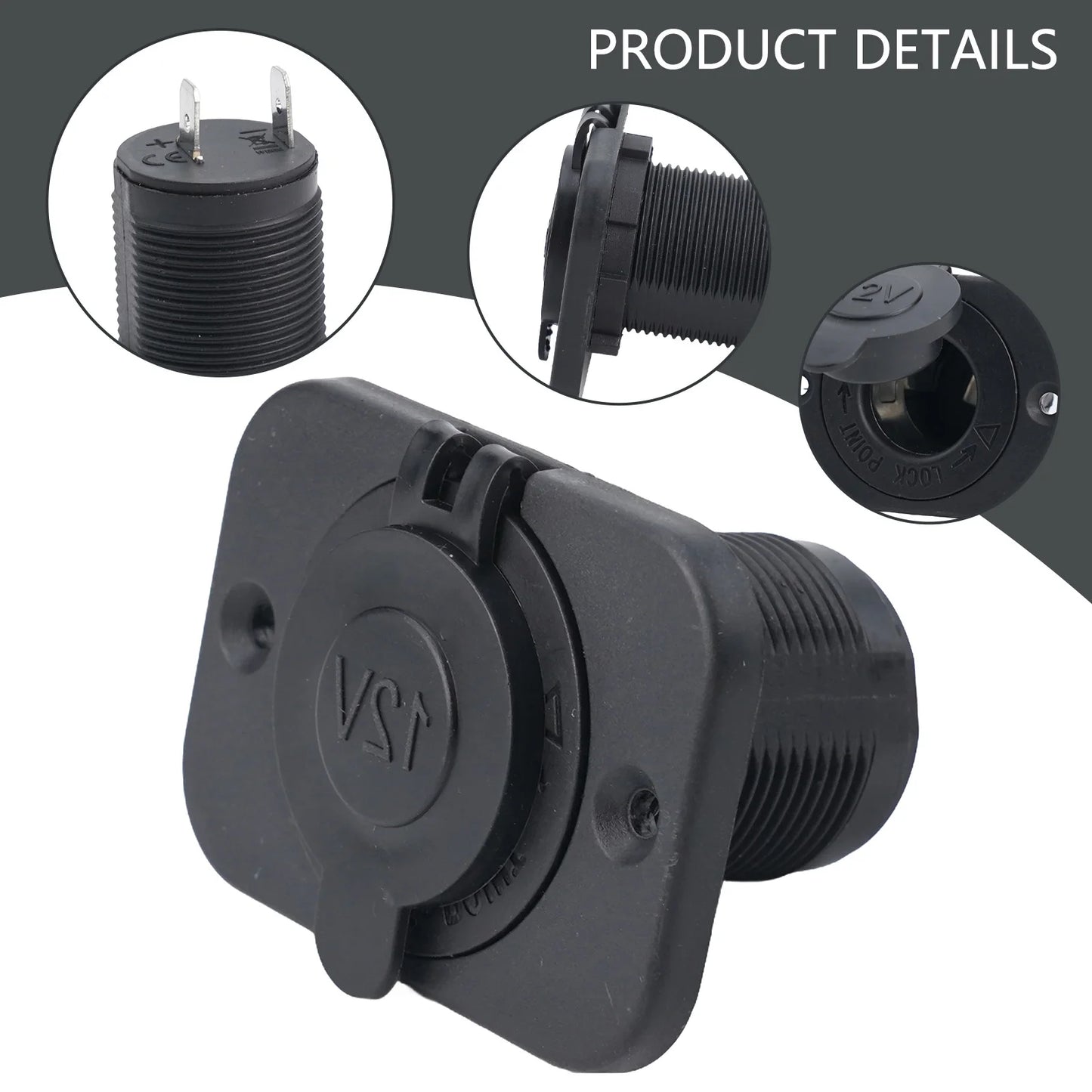 1pcs Waterproof 12V Car Socket USB Charger Power Adapter Socket With Cable For Ships Motorcycles Boats Lawn Mowers Tractors