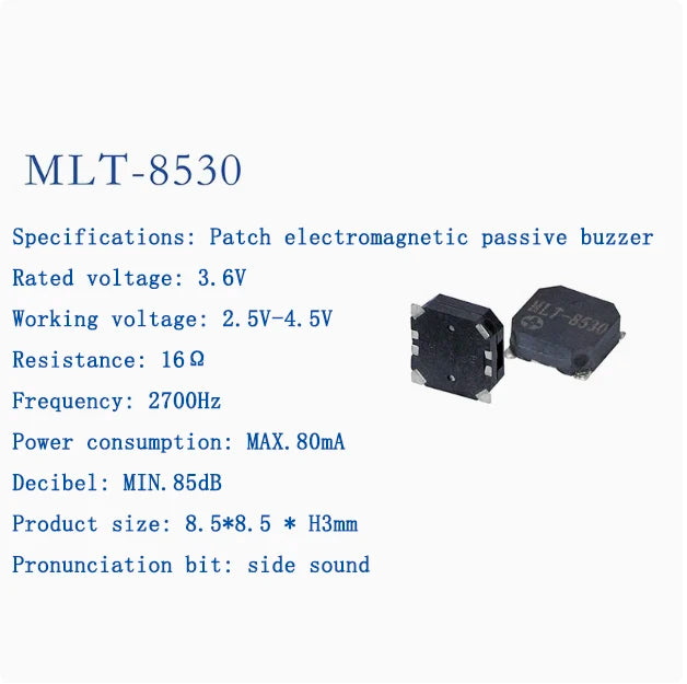 Active and Passive Electromagnetic Patch Buzzers MLT-4020 MLT-5018 MLT-5020 MLT-5030 5525 7525 8530 8540 9025 9032 9045 MLT9650