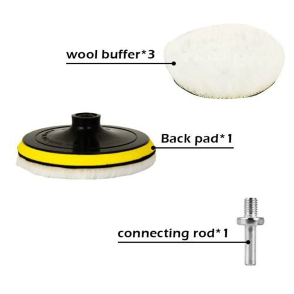 Convenient Useful Polishing Pad kit Polisher Buffing Furniture Glass Grinding Mop Plate Set Tools Vehicle Wheel