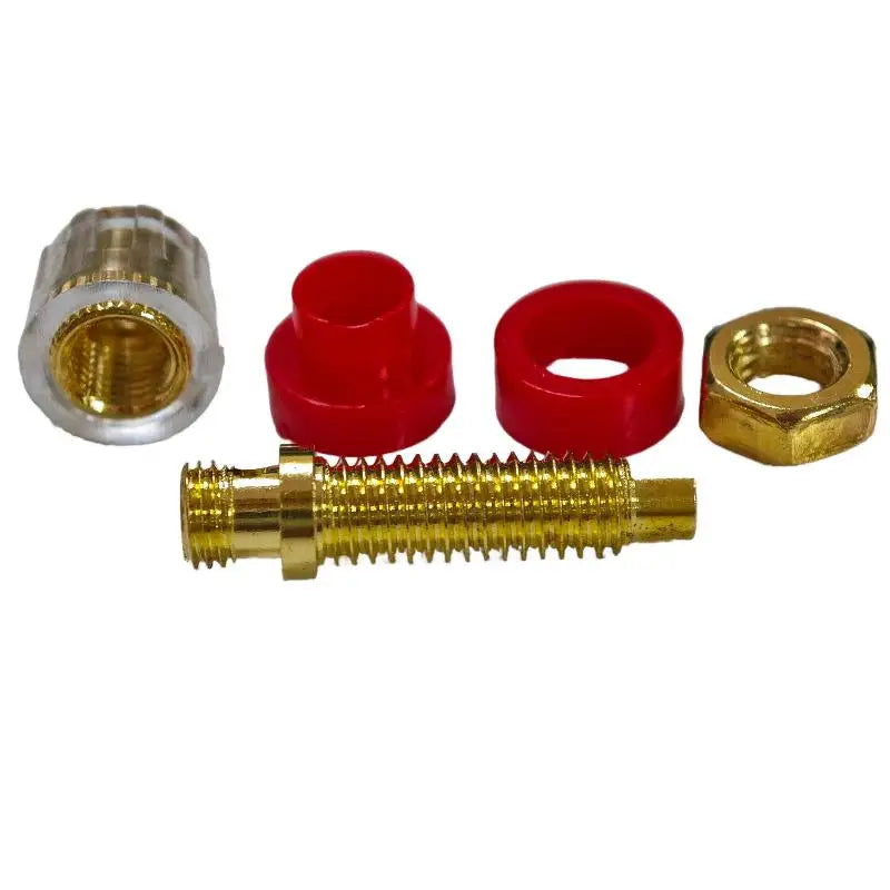 4/10Pcs Brass Terminal Connector With Transparent Shell Banana Plug Socket 4mm Gold Plated HIFI Ser Amplifier Binding Posts