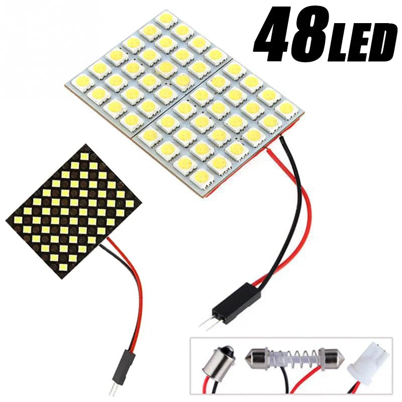 T10 LED Interior Panel Light 12V White Dome Reading Lamp 48/24/12 SMD