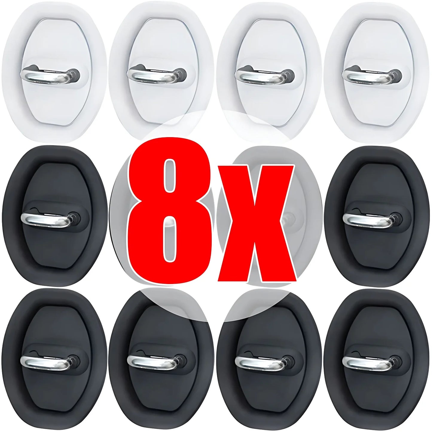 Universal Car Door Shockproof Silicone Cushion – Mute Shock Absorber Protective Cover for Door Latch (8/1PCS)
