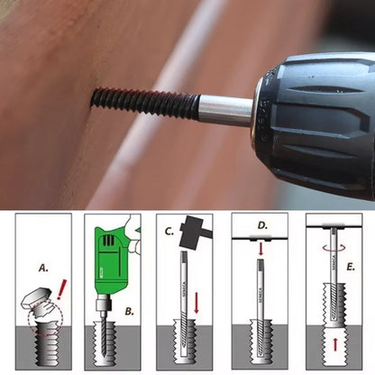 Screw Extractor Set 5/6/11PCS High Carbon Steel Damaged Screw Remover Broken Bolt Extractor Kit