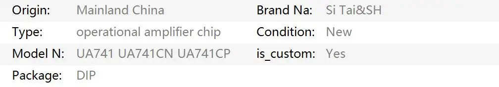 5PCS UA741 UA741CN UA741CP DIP-8 Operational Amplifier IC