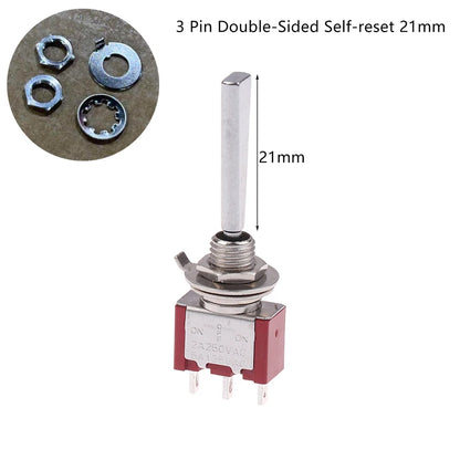 ON OFF ON Toggle Switch DPDT SPST DPST 3 Pin 3/2 Position 5A 125VAC 2A 250VAC Latching