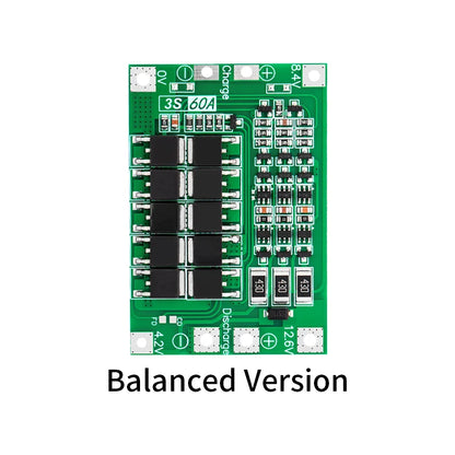 3S Li-Ion Battery BMS Protection Board ¨C 60A Enhanced Balanced Module for DIY Packs & Power Tools