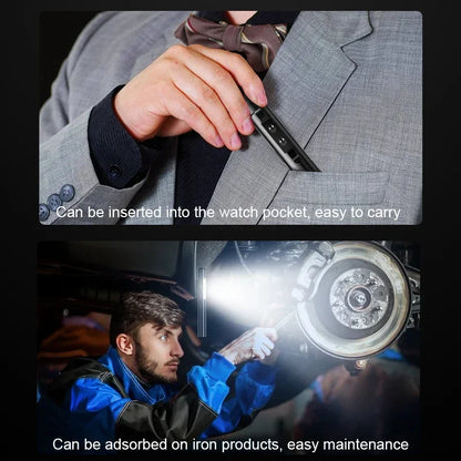 Portable UV LED Pen Light USB Rechargeable Work Lantern with Magnet