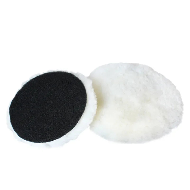 Car Polish Pads 3/7inch Soft Wool Polishing Disc Tools for Machine Waxing Polisher Car Body Polishing Discs Cleaning Accessories