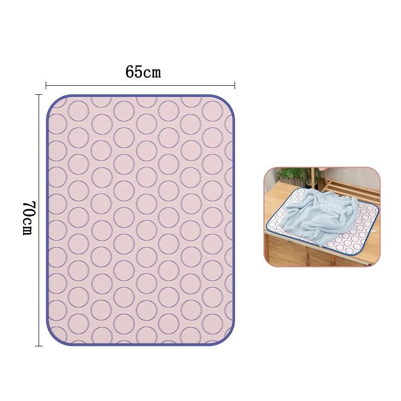 New 6-Layer Thickened Waterproof Ironing Mat – Non-Slip Heat Insulation Soft Travel Ironing Board Pad for Hanging & Laying Use