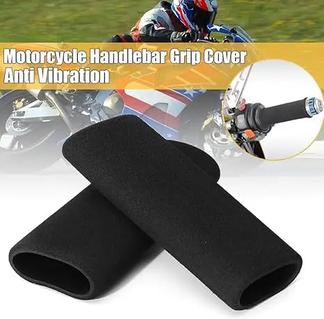Motorcycle Grip Covers Anti Vibration Comfort Foam Slip-On Handlebar Grips Universal Soft Sponge Sleeve Non-Slip for Motorbike