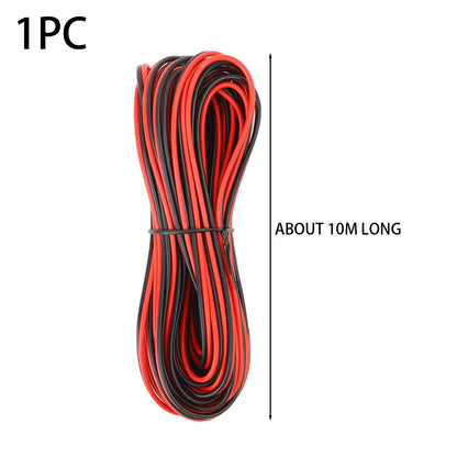 10M 2 Pin Extension Cable 18AWG Tinned Copper Wire for LED Strip & Car Audio
