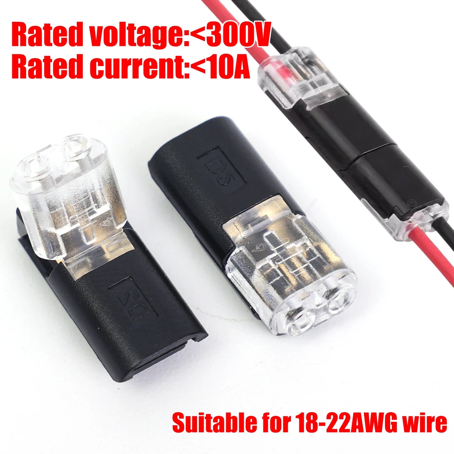 60pcs/set Waterproof Plug Wire Connector 2 Pin Way Cable Plug Car Electric Wire Snap Connectors Strip Terminal Connection Tool