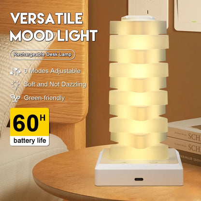 RGB 16 Color Charging Night Light Dazzling Bedroom Bedside Atmosphere Light Decor LED Light DIY Assembly Creative Gift Desk Lamp