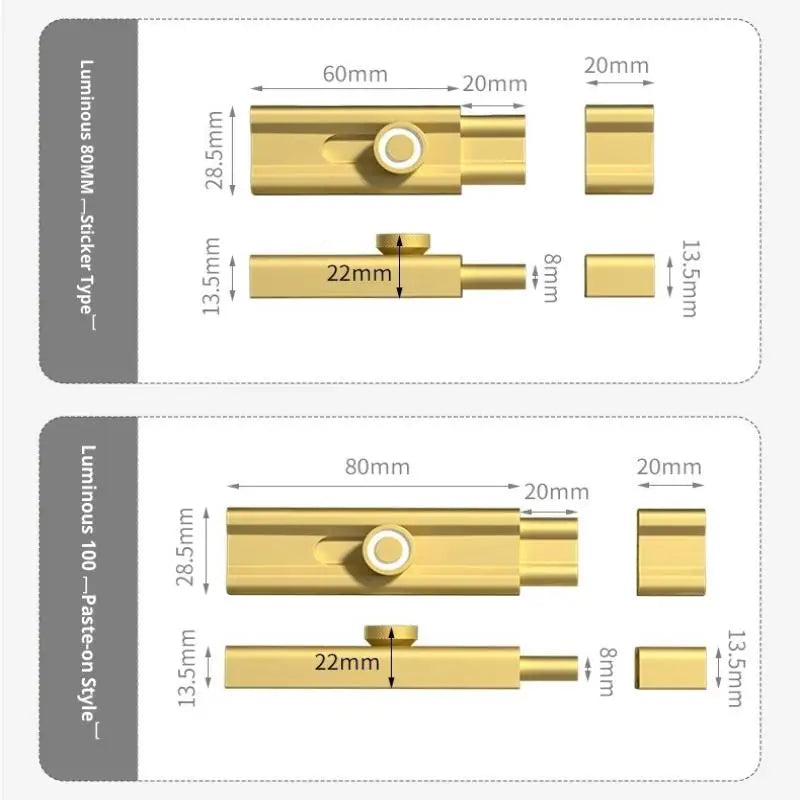 No Punching Door Lock Buckle Anti-Theft Latch Adhesive Hardware