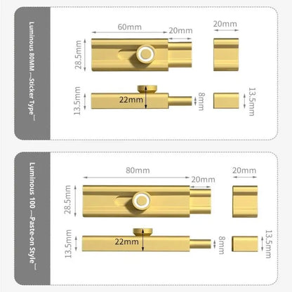 No Punching Door Lock Buckle Anti-Theft Latch Adhesive Hardware