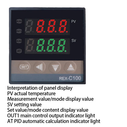 Comprehensive PID Controller Kit REX C100 For SSR 40DA and K Thermocouple for Effective Temperature Management