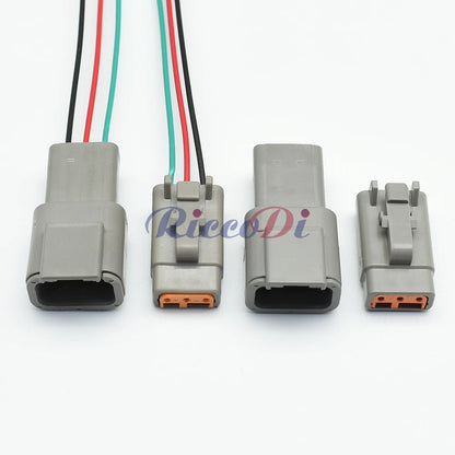 3 Pin Deutsch DTM Connector ATM04-3P ATM06-3S DTM06-3S DTM04-3P Grey Waterproof
