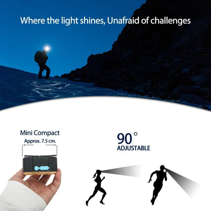 Rechargeable Ultra Bright Powerful 5 LED Headlight Waterproof Headlight Outdoor Camping Running Lighting 18650 Battery Spotlight