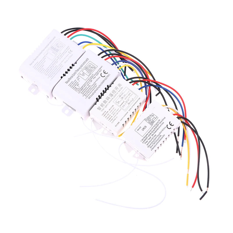 220V RF433 1/2/3/4 Ways Digital Remote Control Light Switch Wireless ON OFF Switch For Light Bulb Chandelier