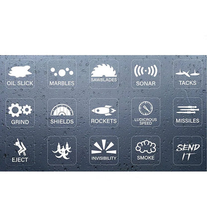Car Window Buttons Sticker Car Instrument Panel Console Switch Sticker Novelty Car Interior Fake Button Decoration Accessories