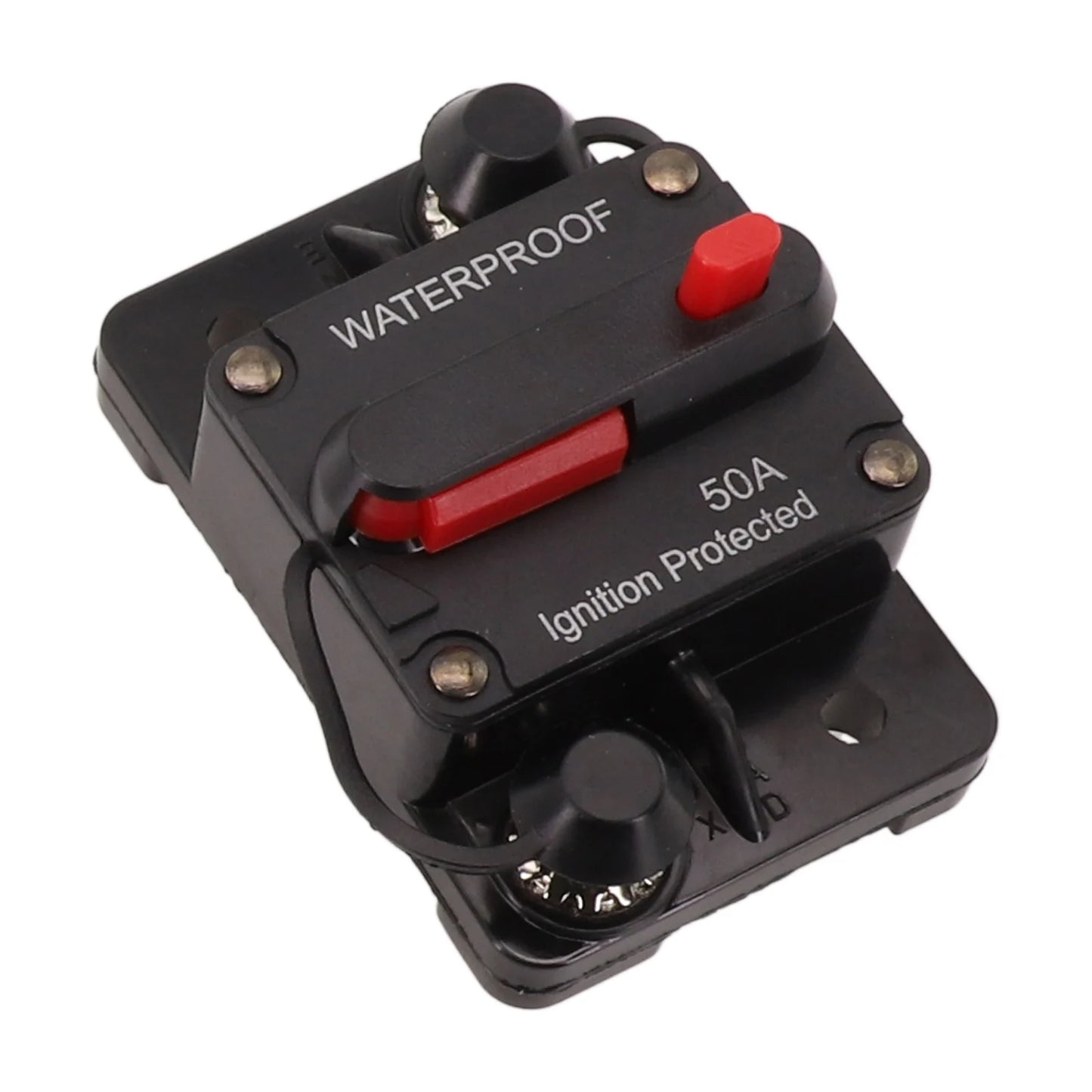 Color Black Manual Reset Fuse Sealed And Waterproof M6 Connection Studs Manual Reset Switch Protective Rubber Cap