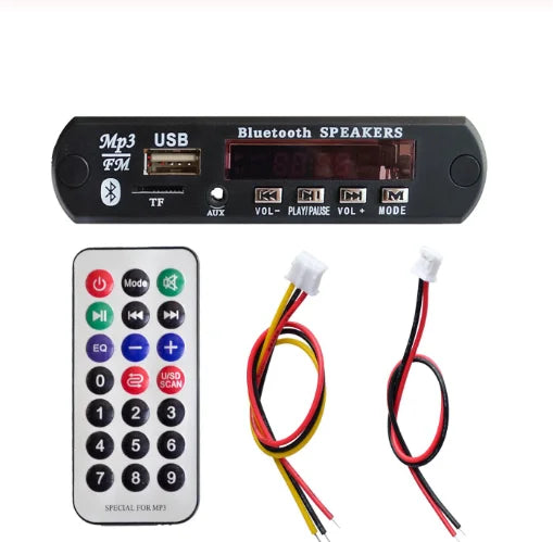 Wireless Bluetooth 12V MP3 WMA Audio Decoder Board with TF USB Radio for Car