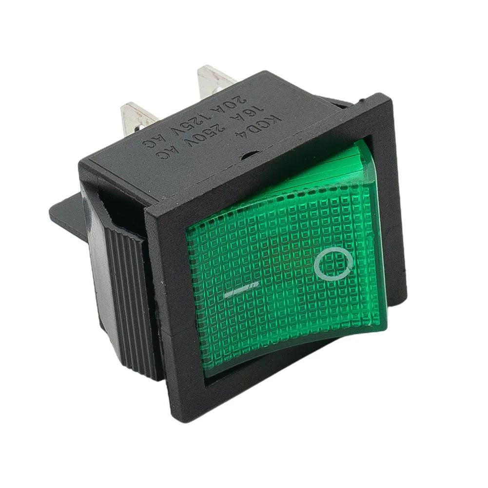 Rocker Switch 4 Pins DPST with Waterproof Cover Rated 16A 250VAC for Use in Industrial Machines and Electrical Appliances