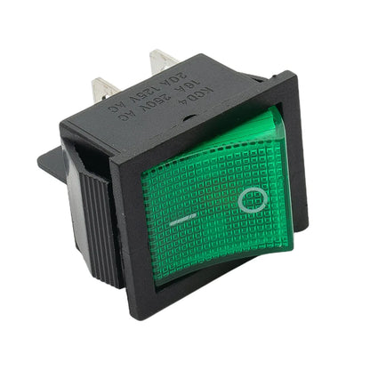 Rocker Switch 4 Pins DPST with Waterproof Cover Rated 16A 250VAC for Use in Industrial Machines and Electrical Appliances