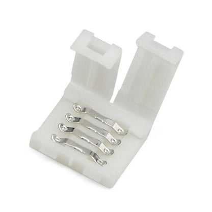New 10pcs RGBW LED Connector 10mm 4pin Free Soldering Connector for 5050 3528 LED Single Color RGB RGBWW Strip Light
