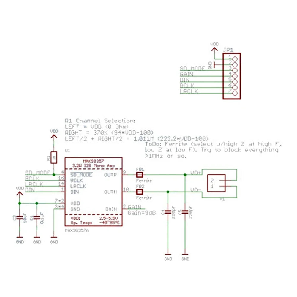 MAX98357 I2S Class D Audio Amplifier Module for ESP32 & Raspberry Pi