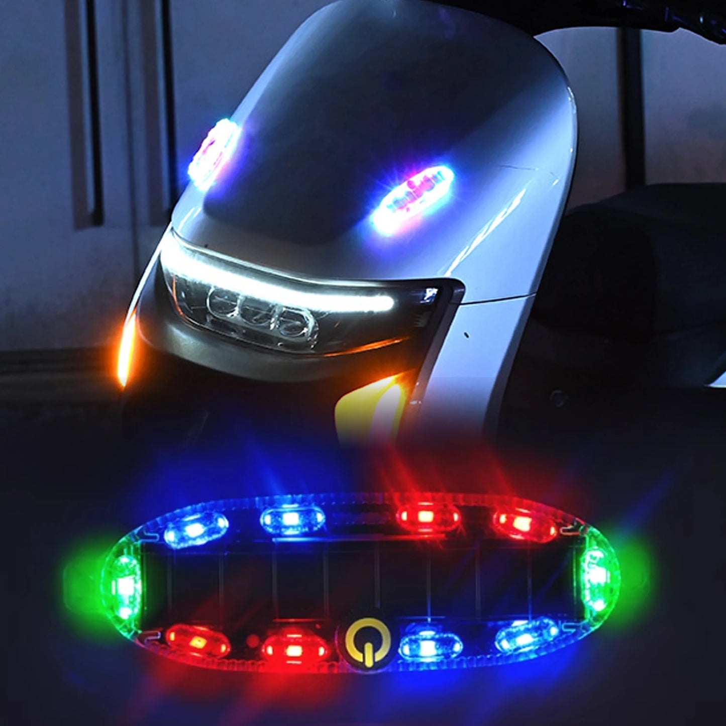 Solar Warning LED Tail Light for Car Motorcycle Collision Prevention