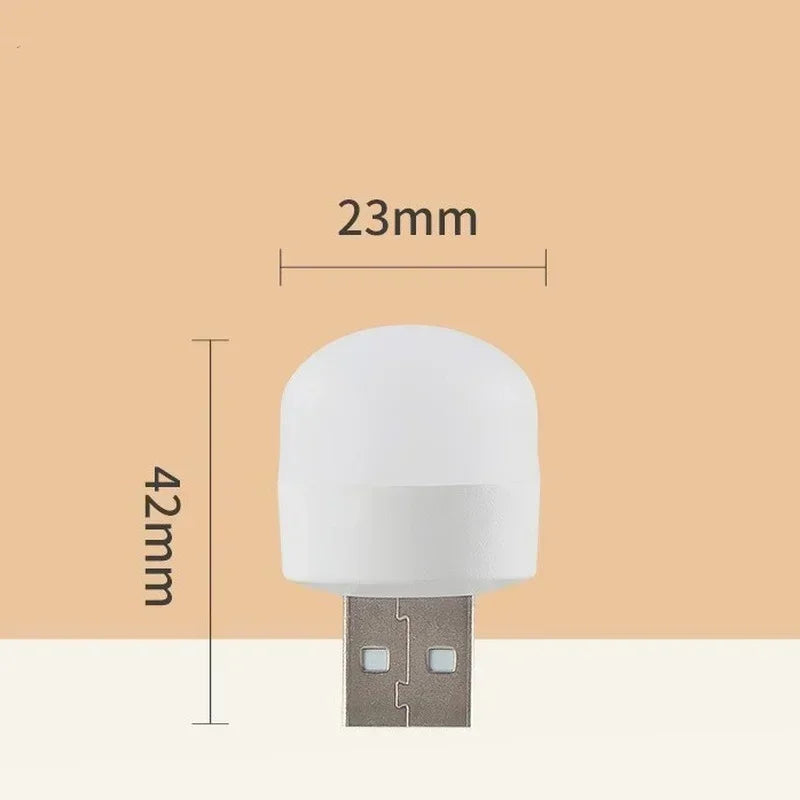 Mini USB Night Light – Warm White Eye Protection Reading Light, USB Plug LED Night Lamp for Computer & Mobile Power Charging (1/50pcs)